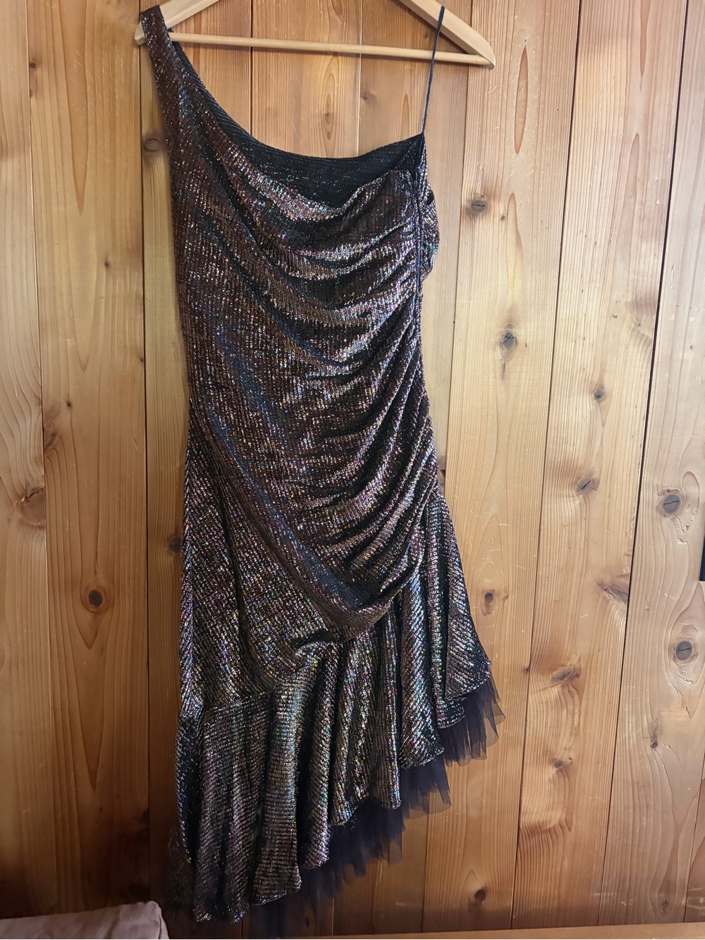 Vintage 70s New Leaf Rainbow Lame Disco Dress Small - Picture 5 of 6